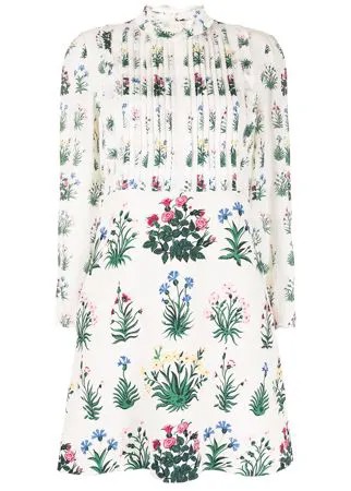 Valentino Pre-Owned расклешенное платье с цветочным принтом