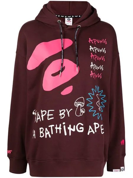 AAPE BY *A BATHING APE® худи с графичным принтом