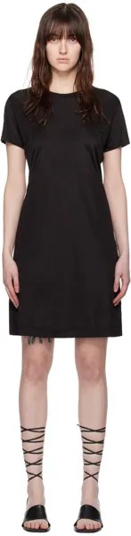 Черное блестящее мини-платье Filippa K
