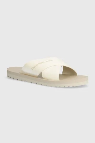 Шлепанцы CROSS SANDAL SLIPON RP IN BTW Calvin Klein Jeans, бежевый