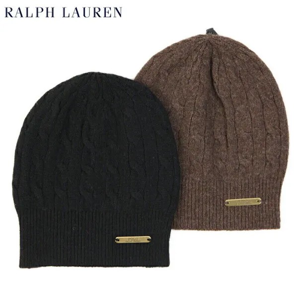 Женская кепка Lauren by Polo Ralph Lauren из смесовой шерсти с косами и чулками -