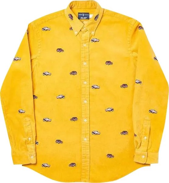 Рубашка Palace x Ralph Lauren Embroidered Corduroy GTI Shirt 'Palazzo Yellow', желтый