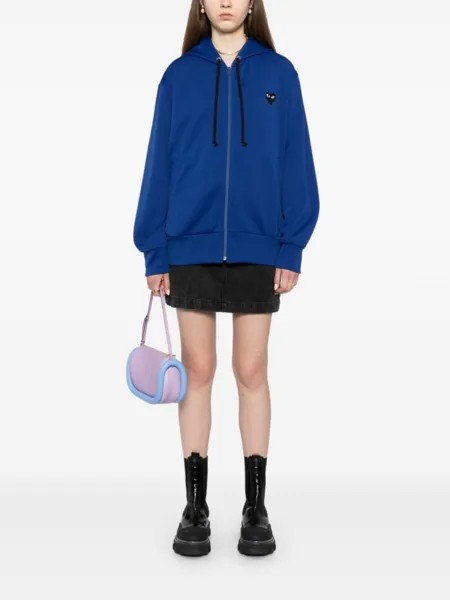 Comme Des Garçons Play куртка с капюшоном и нашивкой в виде сердца, синий