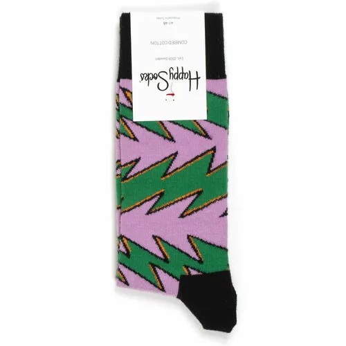 Носки Happy Socks Мужские носки с полосками Happy Socks, размер 36-40, фиолетовый, зеленый