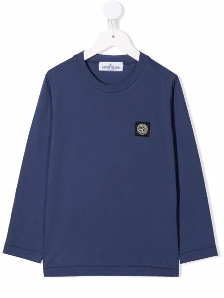 Stone Island Junior футболка с нашивкой-логотипом