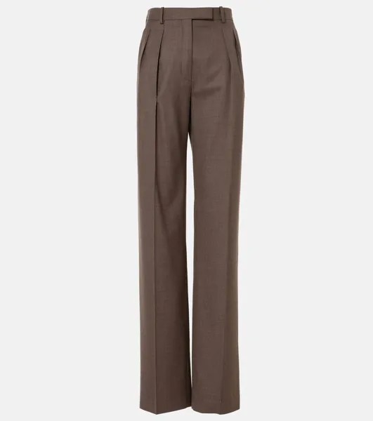 Широкие брюки из натуральной шерсти Чад Loro Piana, цвет loom brown