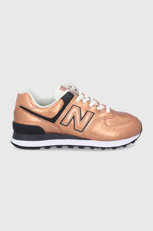 Кожаные туфли WL574PX2 New Balance, золото