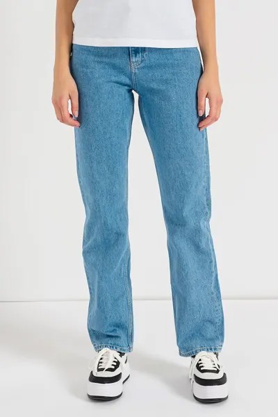 Прямые джинсы с высокой талией Calvin Klein Jeans, синий