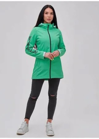 Парка женская осенняя весенняя softshell зеленого цвета 2023Z, 50
