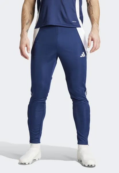 Брюки для бега TIRO24 TRAINING SLIM adidas Performance, цвет team navy blue white