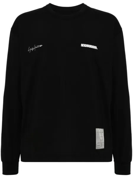 Yohji Yamamoto футболка с логотипом из коллаборации с Neighborhood, черный