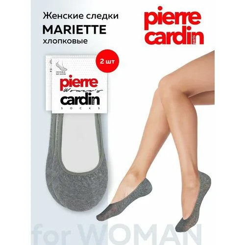 Подследники Pierre Cardin, комплект, 2 пары, 2 уп., размер 35-37, серый..