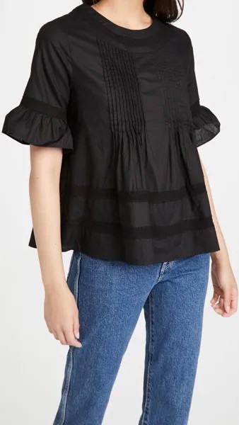 Блуза English Factory Lace, черный