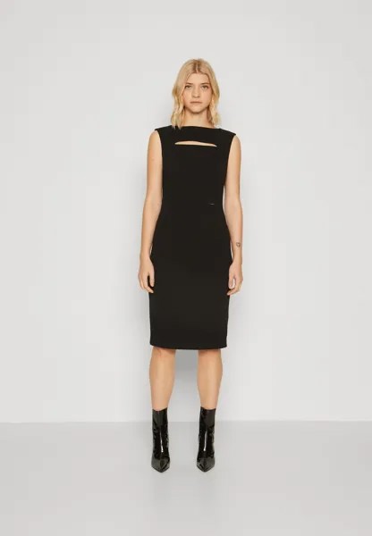 Платье из джерси CUT OUT FRONT DRESS Calvin Klein, черный