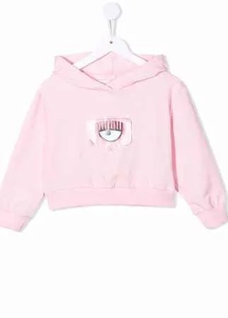 Chiara Ferragni Kids худи с нашивкой-логотипом
