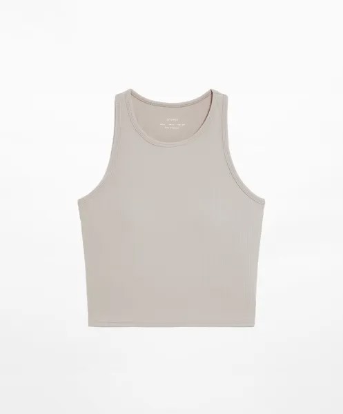 Топ Oysho Rib Comfortlux Tank, серый