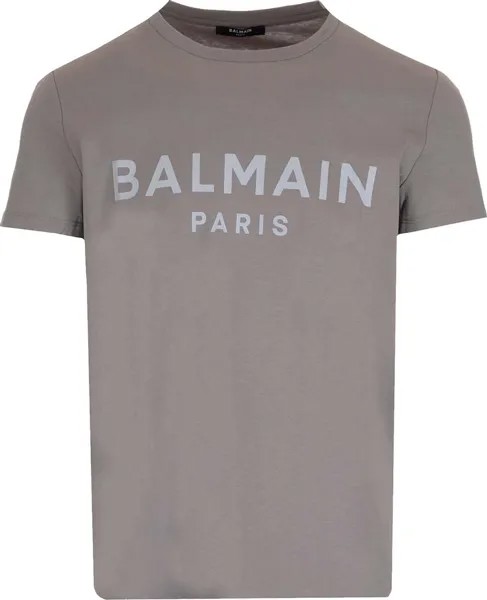 Футболка Balmain Printed T-Shirt 'Gris Fonce/Blau Clair', разноцветный