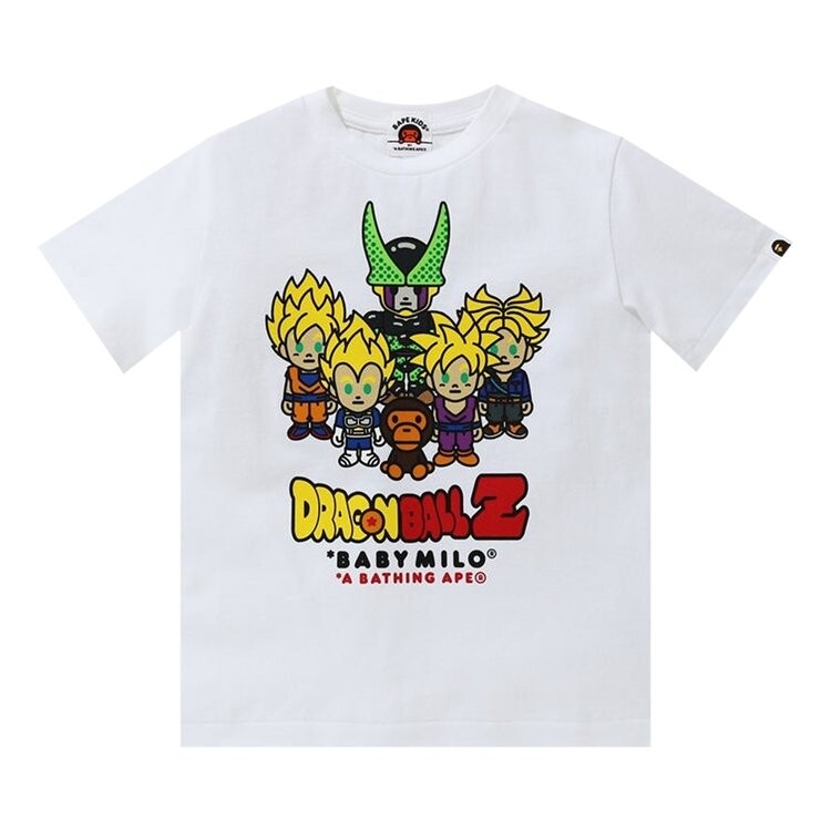 Футболка BAPE x Dragon Ball Z Baby Milo Super Saiyan & Cell Tee 'White', белый