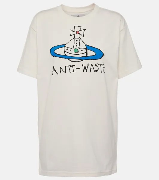 Хлопковая футболка с принтом Antiwaste Vivienne Westwood, белый