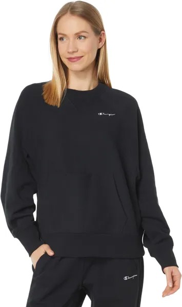 Худи Champion Reverse Weave French Terry Crew Pocket Hoodie, черный