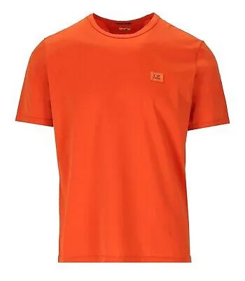 Легкая футболка Cp Company 70/2 оранжевая мужская