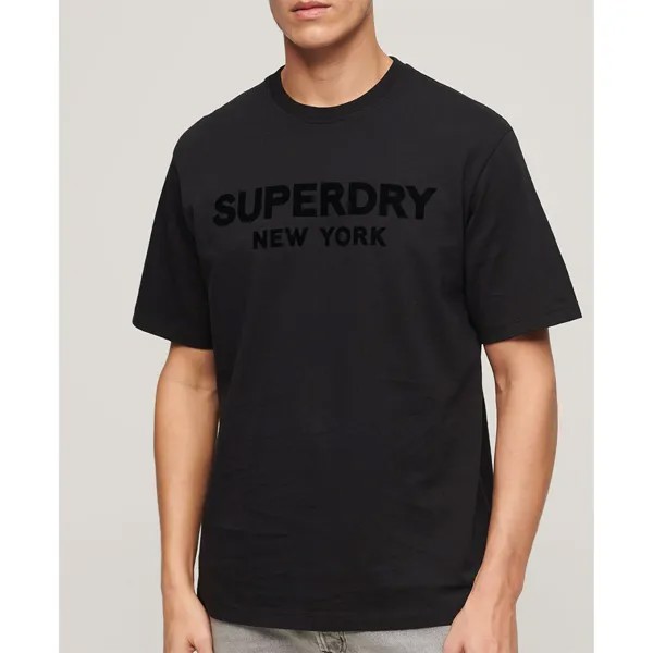 Футболка с коротким рукавом Superdry Luxury Sport Loose, черный