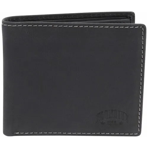 Бумажник Klondike, фактура гладкая, черный