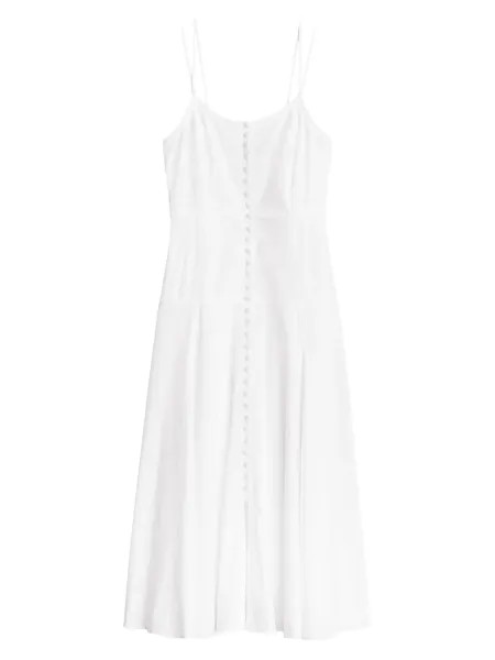 Платье макси из хлопкового поплина Misty rag & bone, белый