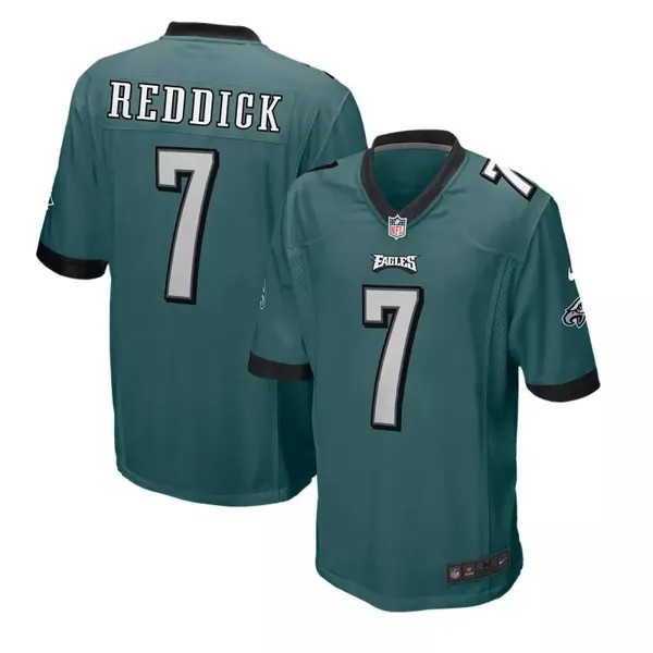 Мужская зеленая игровая майка Nike Philadelphia Eagles Haason Reddick #7