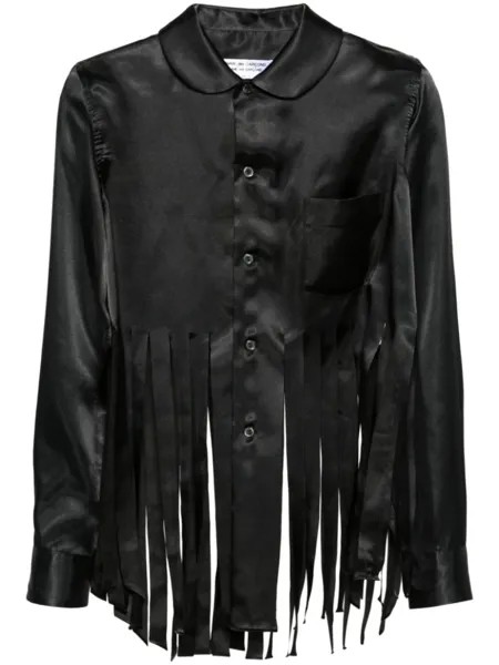 Comme Des Garçons Comme Des Garçons атласная рубашка с бахромой, черный