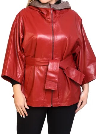 Кожаная куртка женская EXPO FUR 155 красная 40