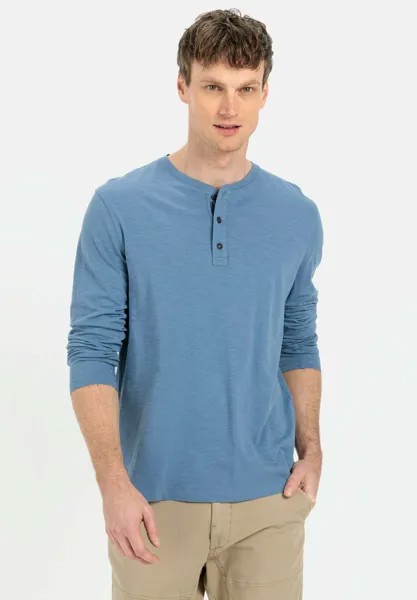 Рубашка с длинным рукавом HENLEY camel active, цвет elemental blue