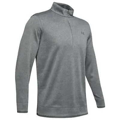 Мужской свитер Under Armour UA, флисовый пуловер с молнией 1/2 — серый 1345464 — новинка