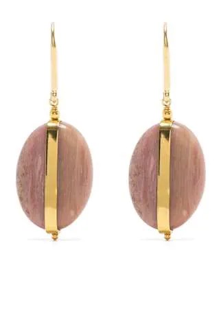 Isabel Marant серьги-подвески Boucle D'Oreill с камнями