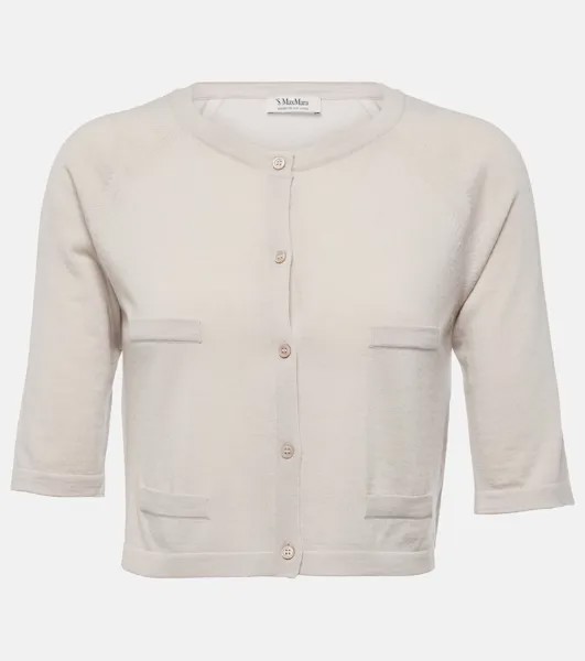 Укороченный кардиган из шерсти 'S Max Mara, белый