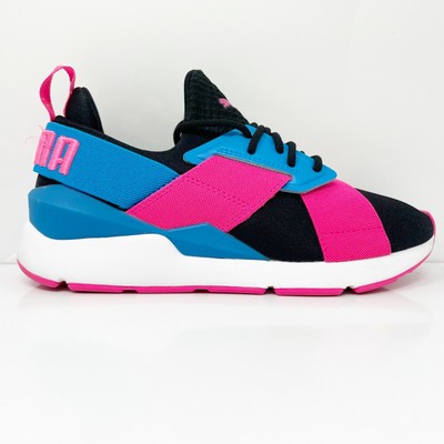 Puma Girls Muse 367645 11 Черная повседневная обувь Кроссовки Размер 5C
