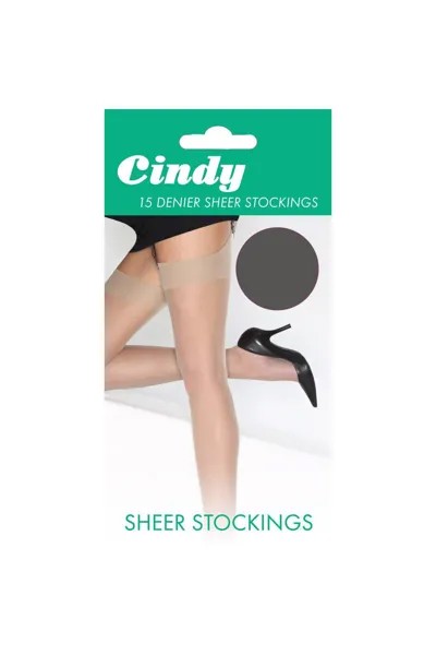 Прозрачные чулки плотностью 15 ден (1 пара) Cindy, серый