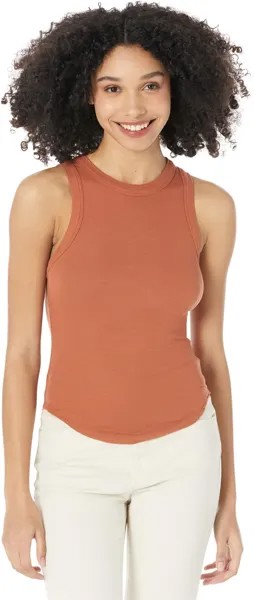 Топ LAmade Aida 2X1 Modal Stretch Rib Racer Front Tank, цвет Ruset