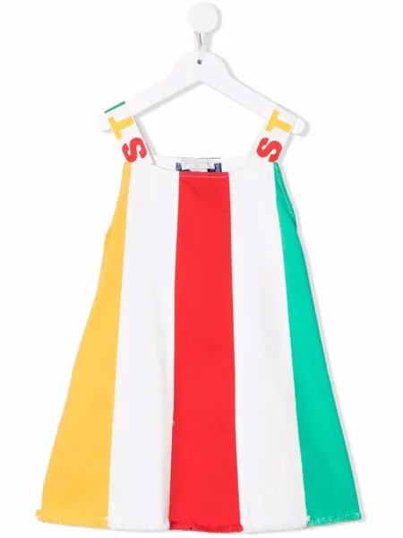 Stella McCartney Kids платье в полоску с логотипом