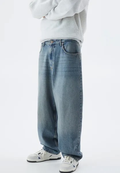 Джинсы Baggy Skater PULL&BEAR, цвет blue denim