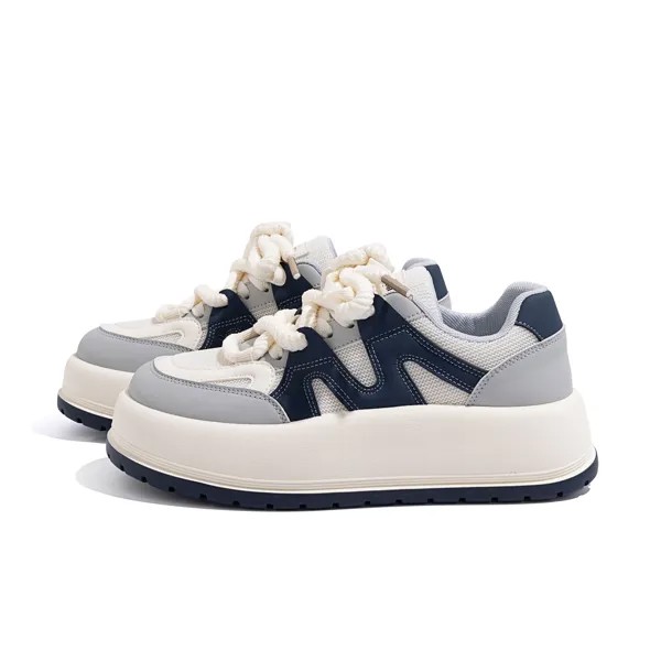 Кроссовки HUANQIU Skateboarding Shoes Women's Low-top Blue/beige, бежевый/синий