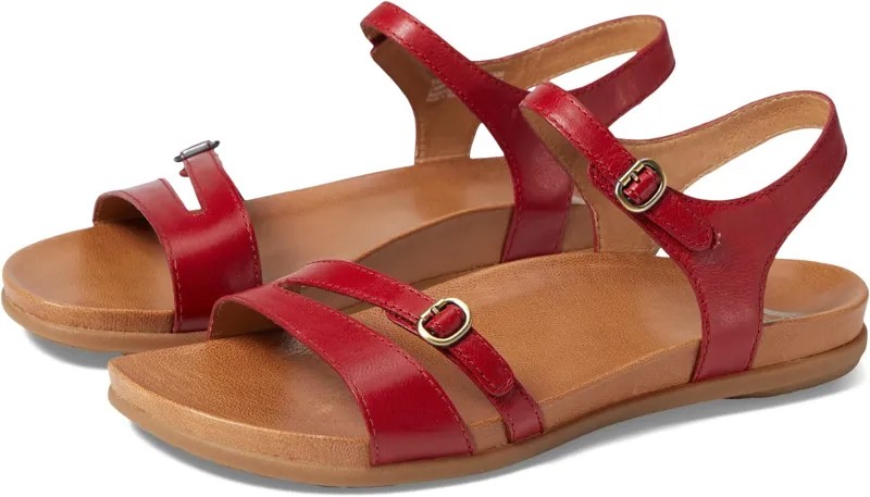 Сандалии на плоской подошве Janelle Dansko, цвет Red Glazed