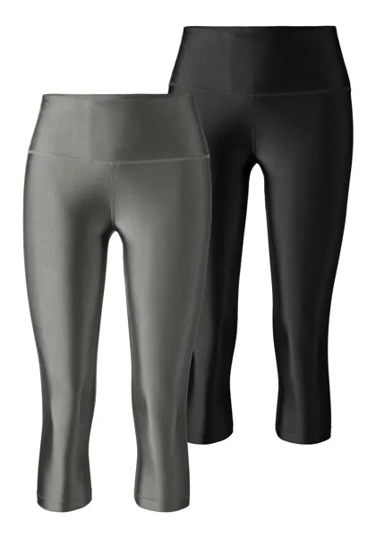 Леггинсы LASCANA Caprihose, цвет graugrün, schwarz