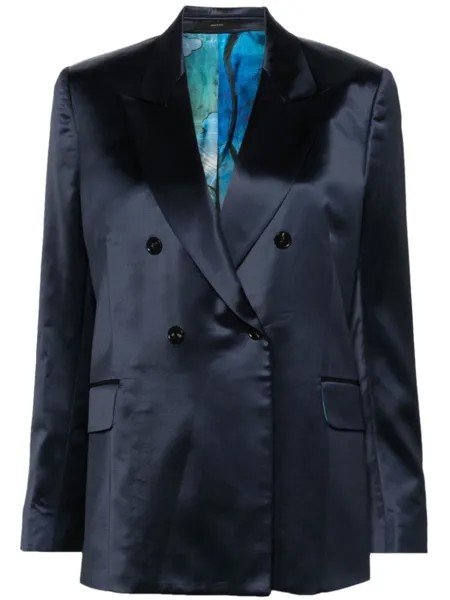 Paul Smith двубортный пиджак с заостренными лацканами, синий