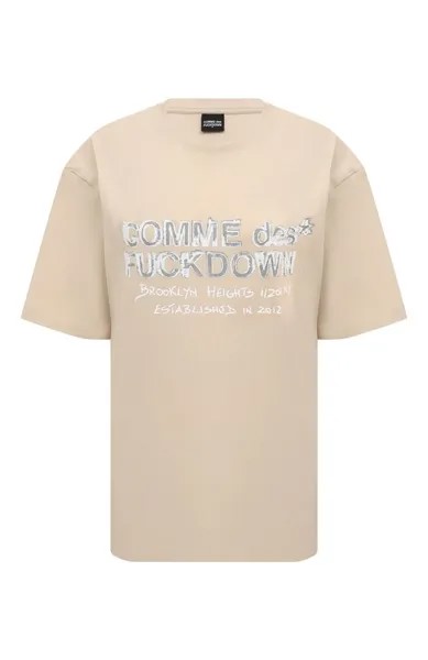 Хлопковая футболка Comme des Fuckdown