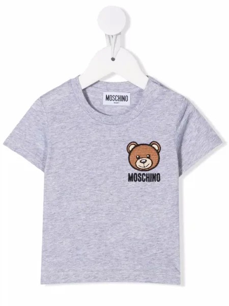 Moschino Kids футболка с вышивкой Teddy Bear