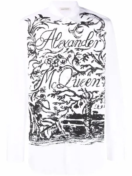 Alexander McQueen рубашка с логотипом