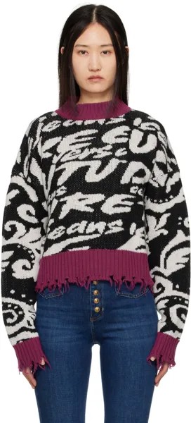 Многоцветный графический свитер Versace Jeans Couture