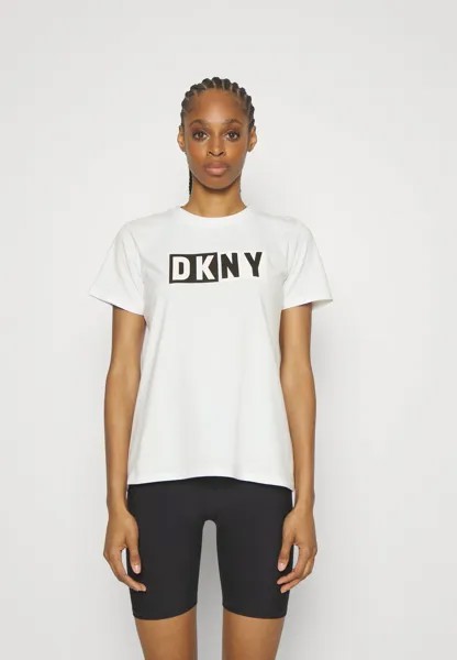 Футболка с принтом DKNY, белый