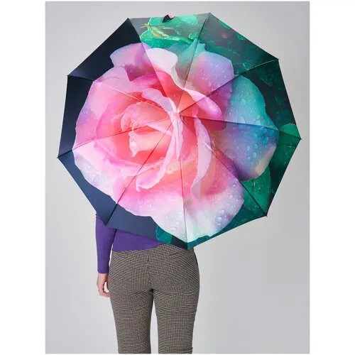 Зонт-шляпка Lantana Umbrella, полуавтомат, 3 сложения, купол 105 см., 9 спиц, система «антиветер», чехол в комплекте, для женщин, фуксия